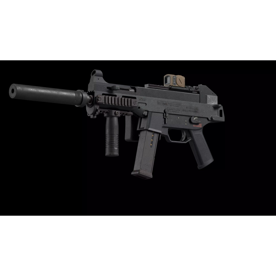 HK UMP 45 ACP 3D Model – Flanged Barrel Tactical Pack, Game Ready, FBX - View 7