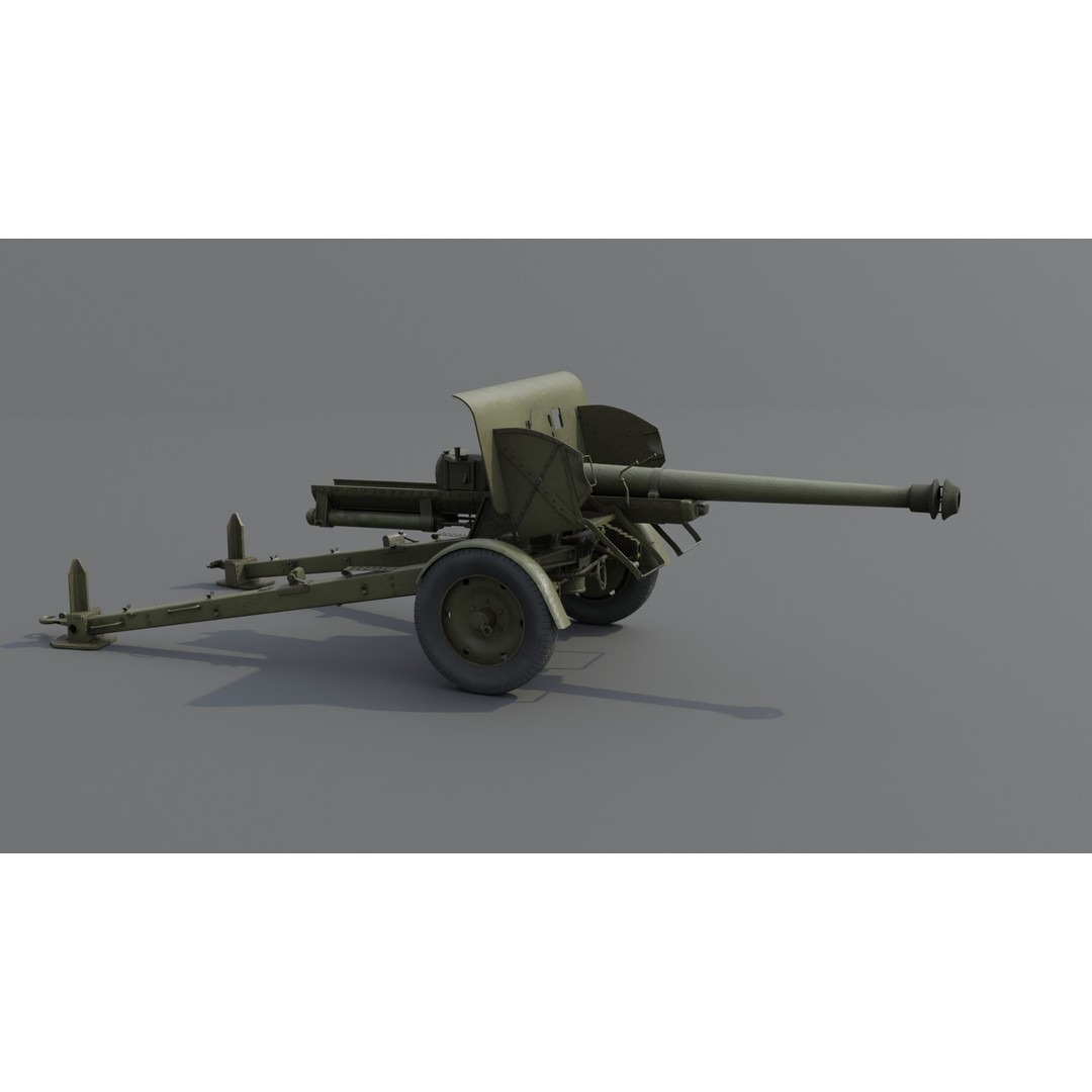 Type 90 75 mm Field Gun 3D Model – Low Poly PBR Game Asset, FBX - View 18