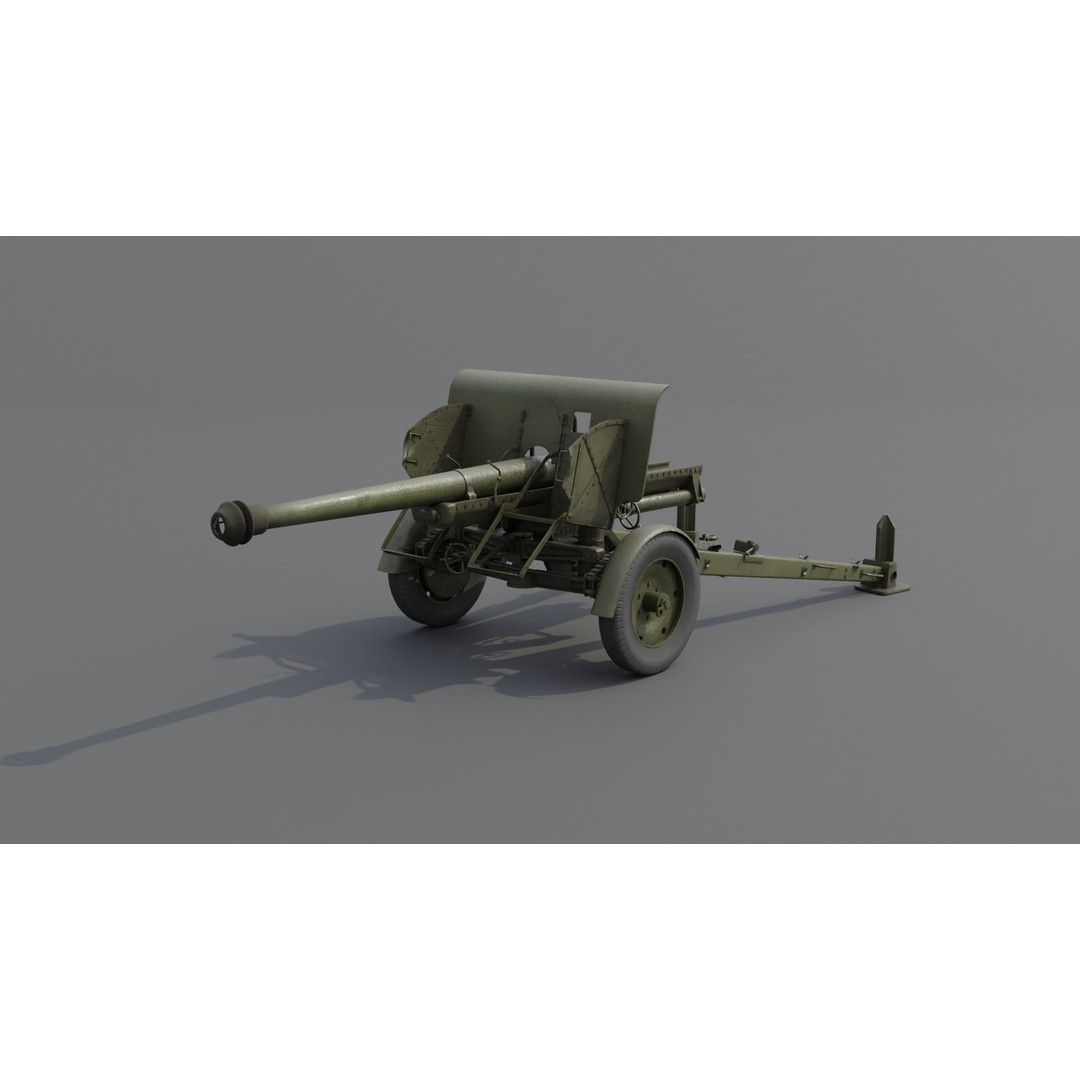 Type 90 75 mm Field Gun 3D Model – Low Poly PBR Game Asset, FBX - View 19