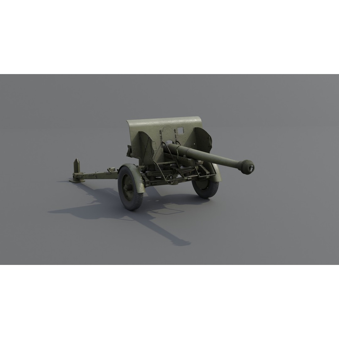 Type 90 75 mm Field Gun 3D Model – Low Poly PBR Game Asset, FBX - View 21
