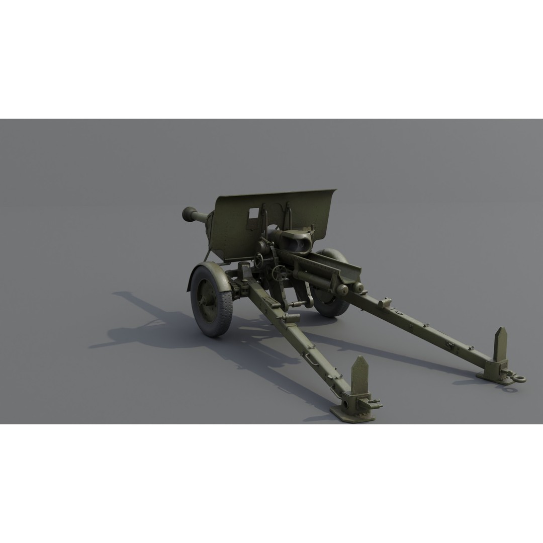 Type 90 75 mm Field Gun 3D Model – Low Poly PBR Game Asset, FBX - View 25