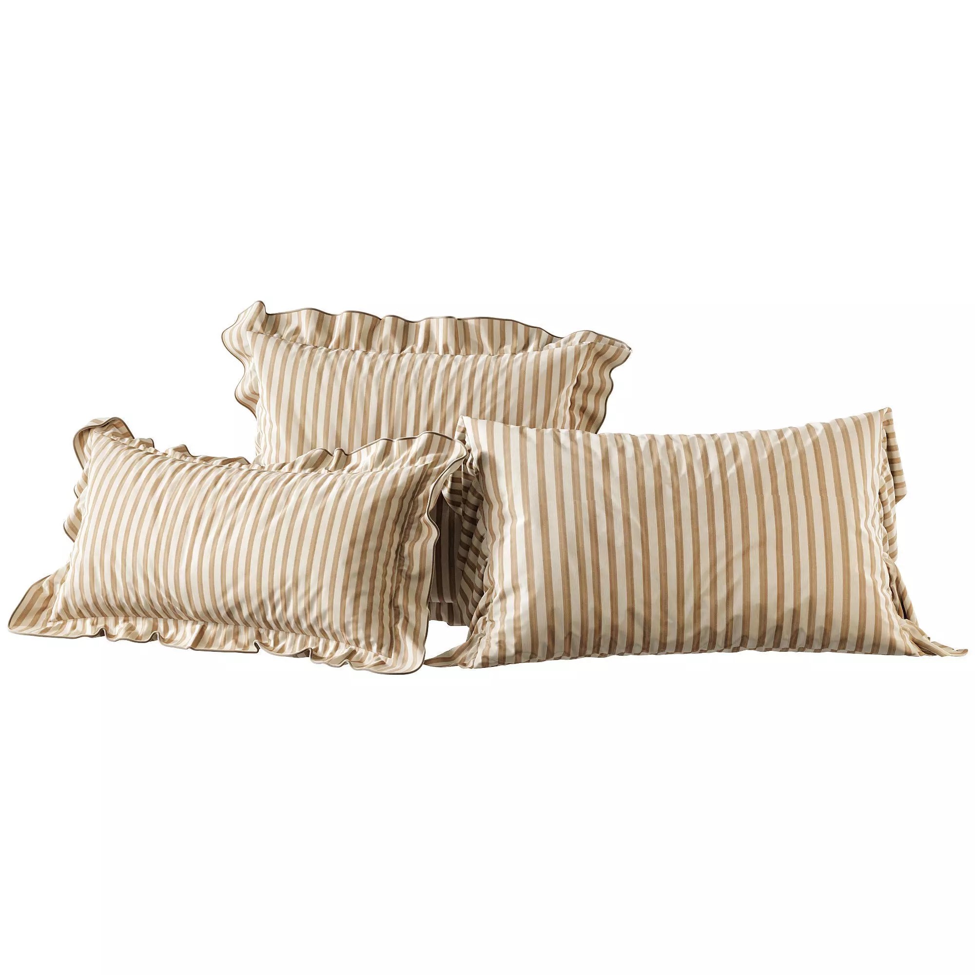 Decorative Pillow Set - Game-Ready 3D Model - View 3