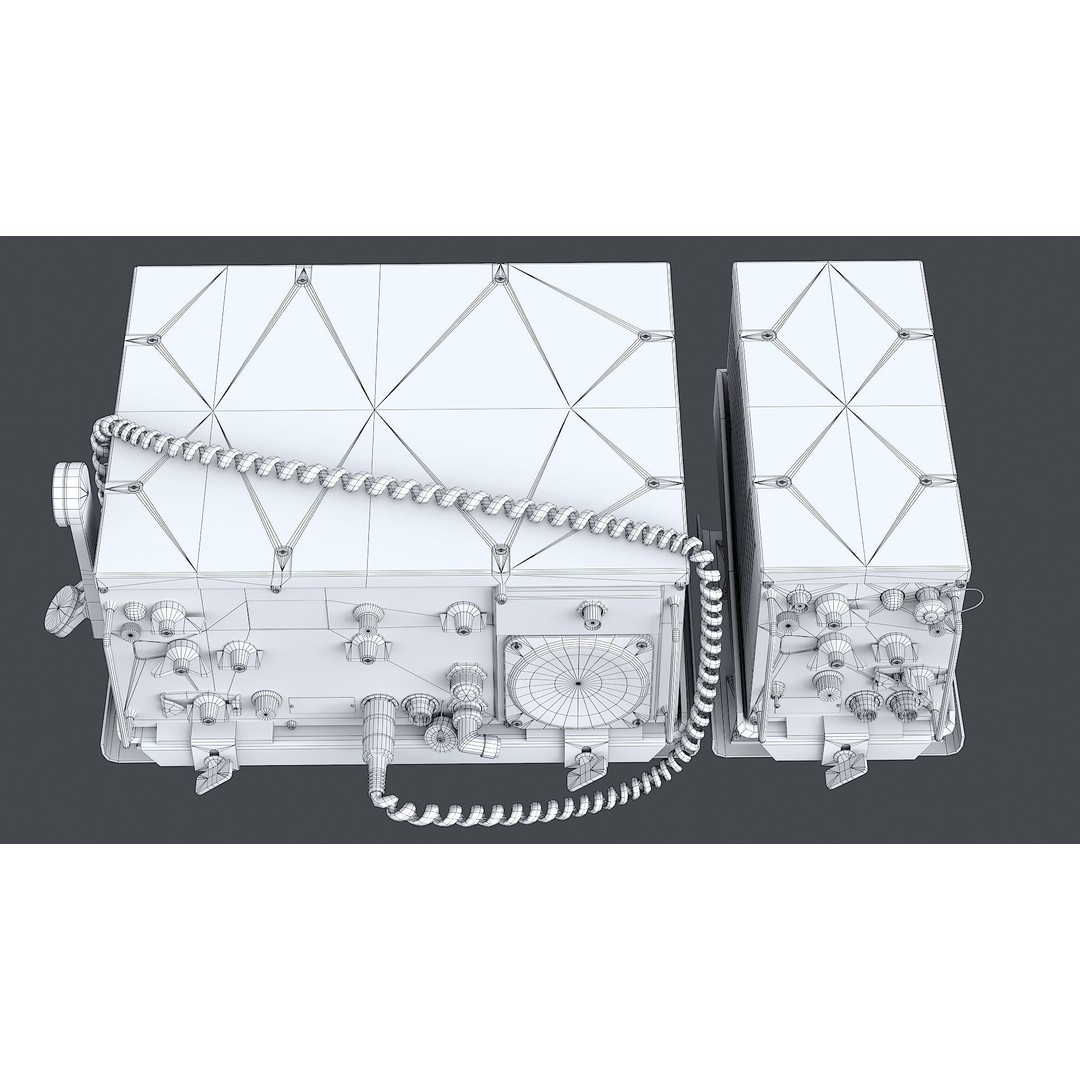 Radio System AN/VRC-47 3D Model – Realistic Military Radio Asset, FBX - View 11
