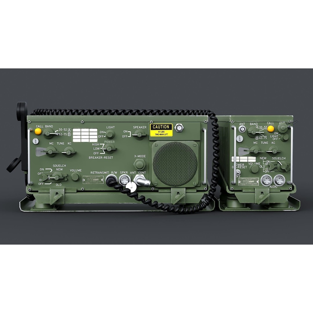 Radio System AN/VRC-47 3D Model – Realistic Military Radio Asset, FBX - View 5