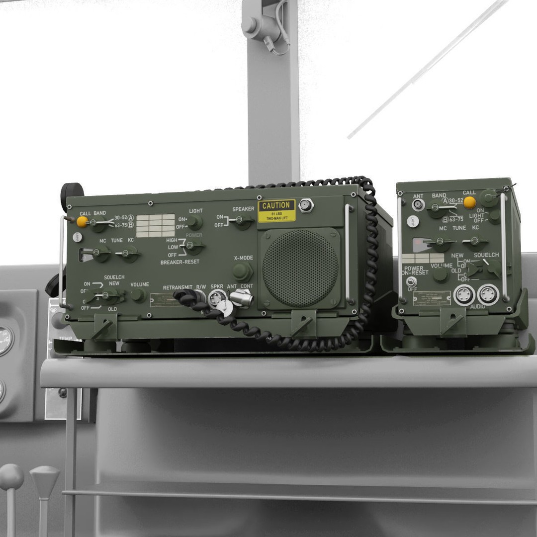 Radio System AN/VRC-47 3D Model – Realistic Military Radio Asset, FBX - View 9