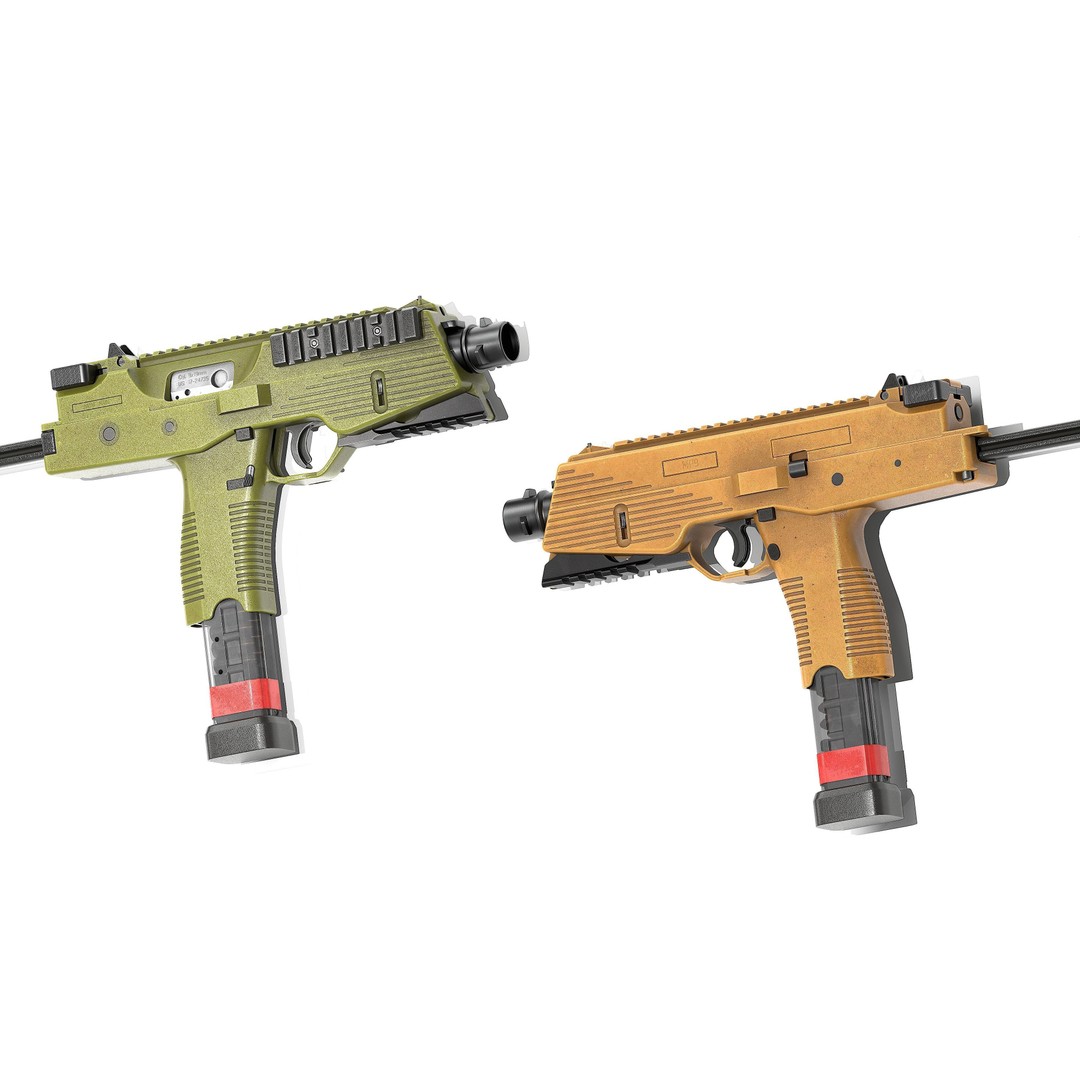 Brugger & Thomet MP9 3D Model – Low Poly Game-Ready Asset, FBX - View 16