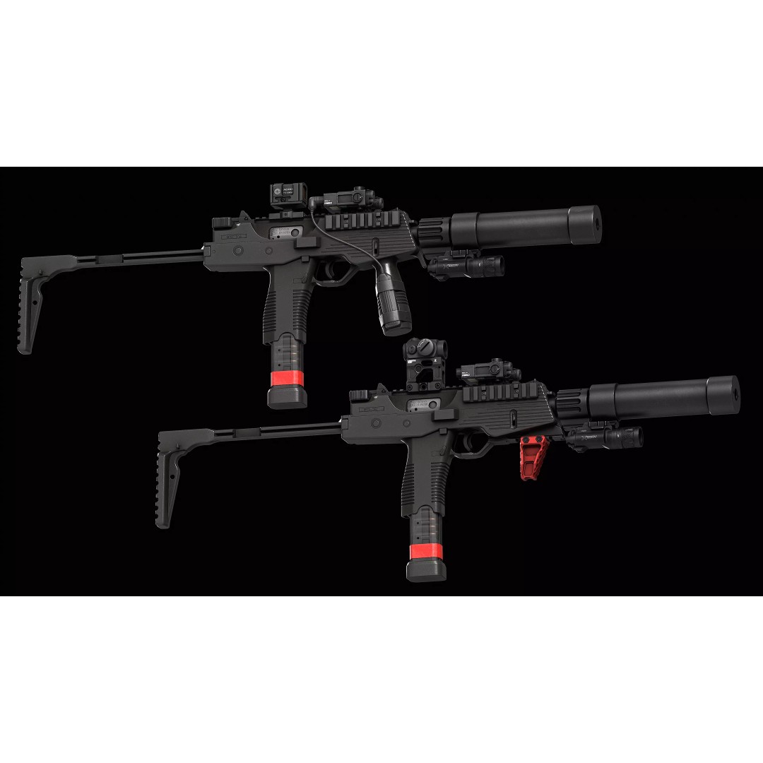 Brugger & Thomet MP9 3D Model – Low Poly Game-Ready Asset, FBX - View 2