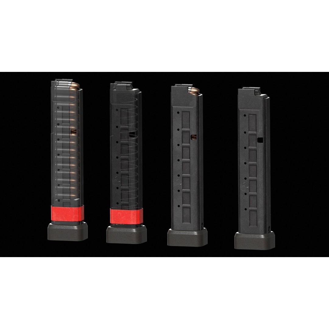 Brugger & Thomet MP9 3D Model – Low Poly Game-Ready Asset, FBX - View 38