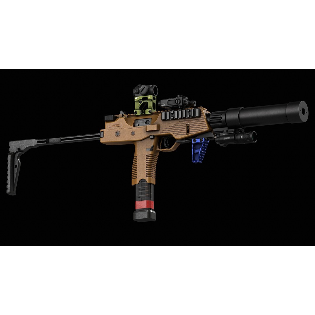 Brugger & Thomet MP9 3D Model – Low Poly Game-Ready Asset, FBX - View 5