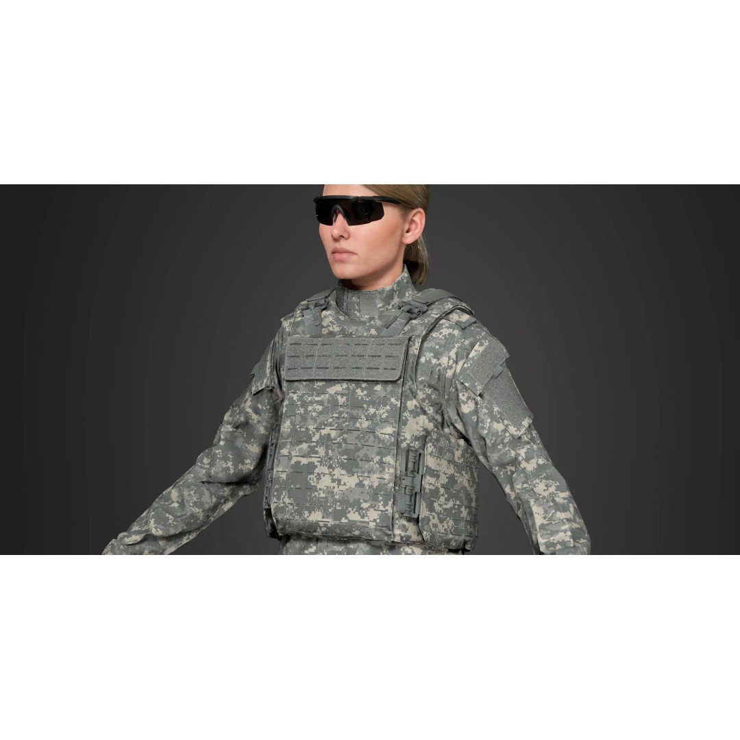 Universal Armor Plate Carrier 3D Model – Low Poly PBR Asset for Unreal Engine - View 12