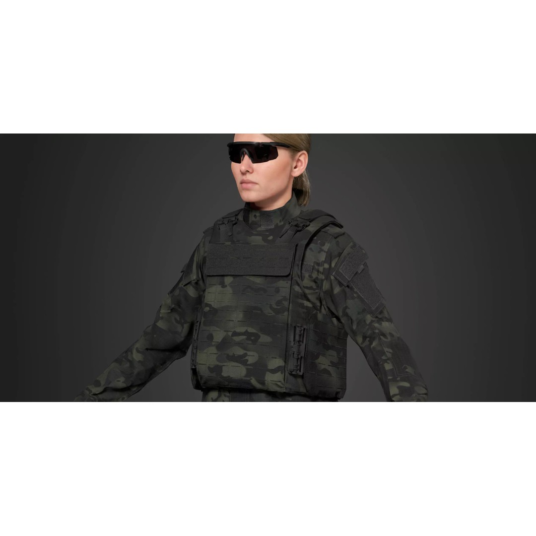 Universal Armor Plate Carrier 3D Model – Low Poly PBR Asset for Unreal Engine - View 14