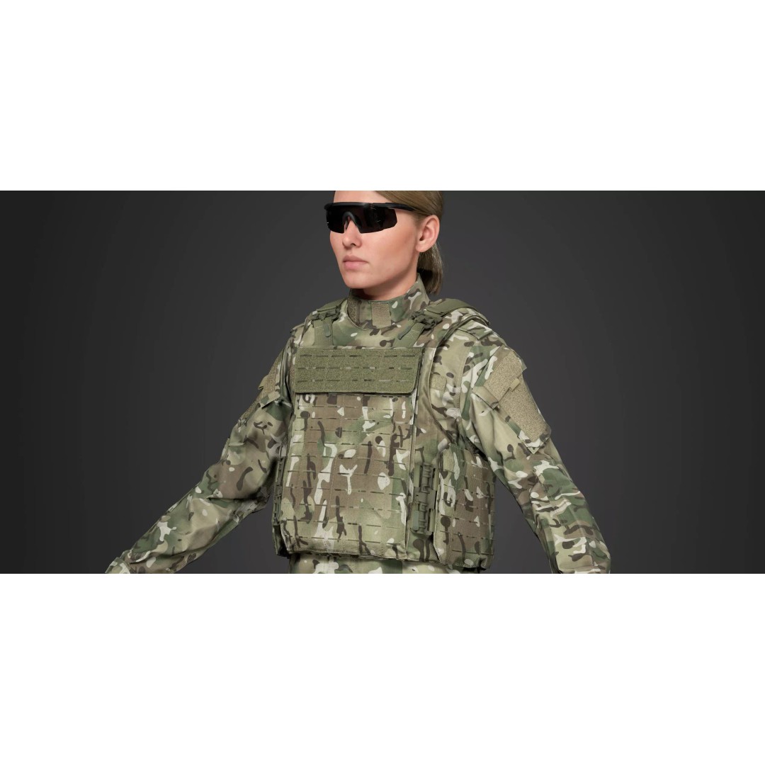 Universal Armor Plate Carrier 3D Model – Low Poly PBR Asset for Unreal Engine - View 15