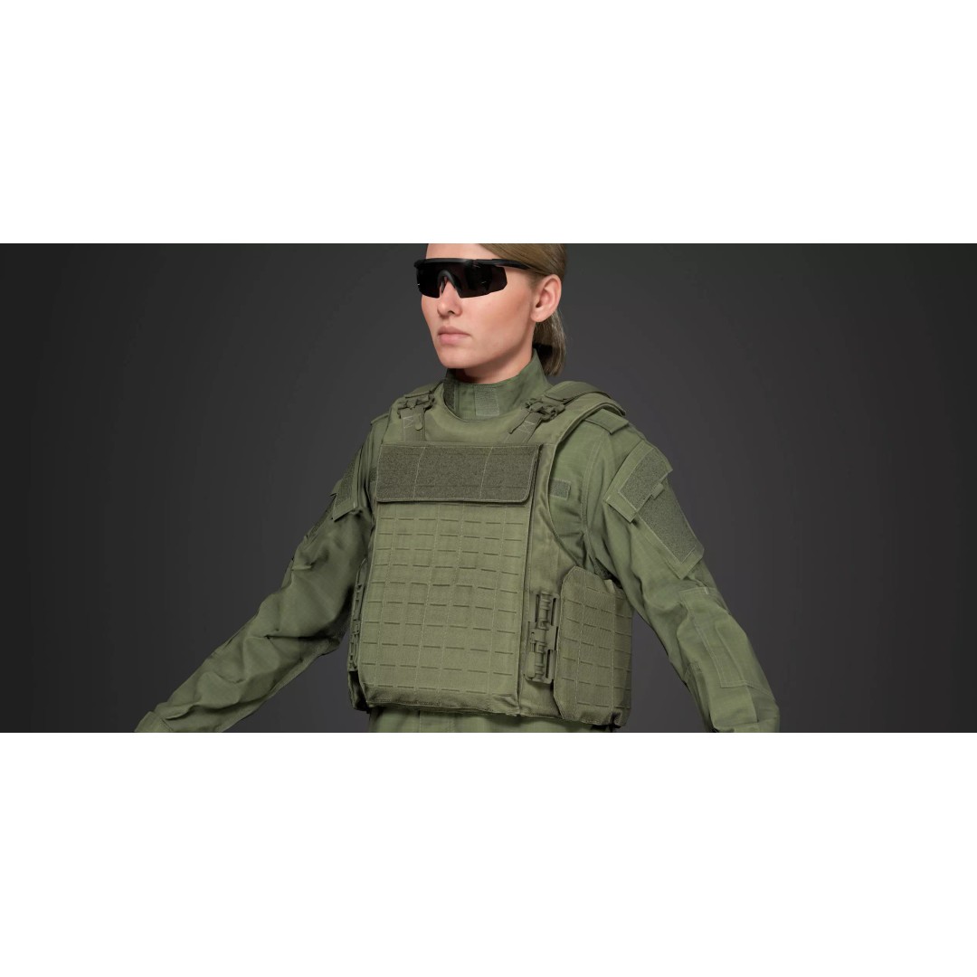 Universal Armor Plate Carrier 3D Model – Low Poly PBR Asset for Unreal Engine - View 16