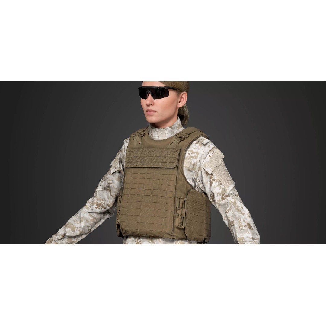 Universal Armor Plate Carrier 3D Model – Low Poly PBR Asset for Unreal Engine - View 18