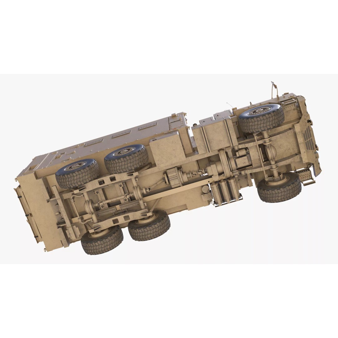 Military Mobile Command Truck 3D Model – PBR Game-Ready Vehicle, FBX - View 14