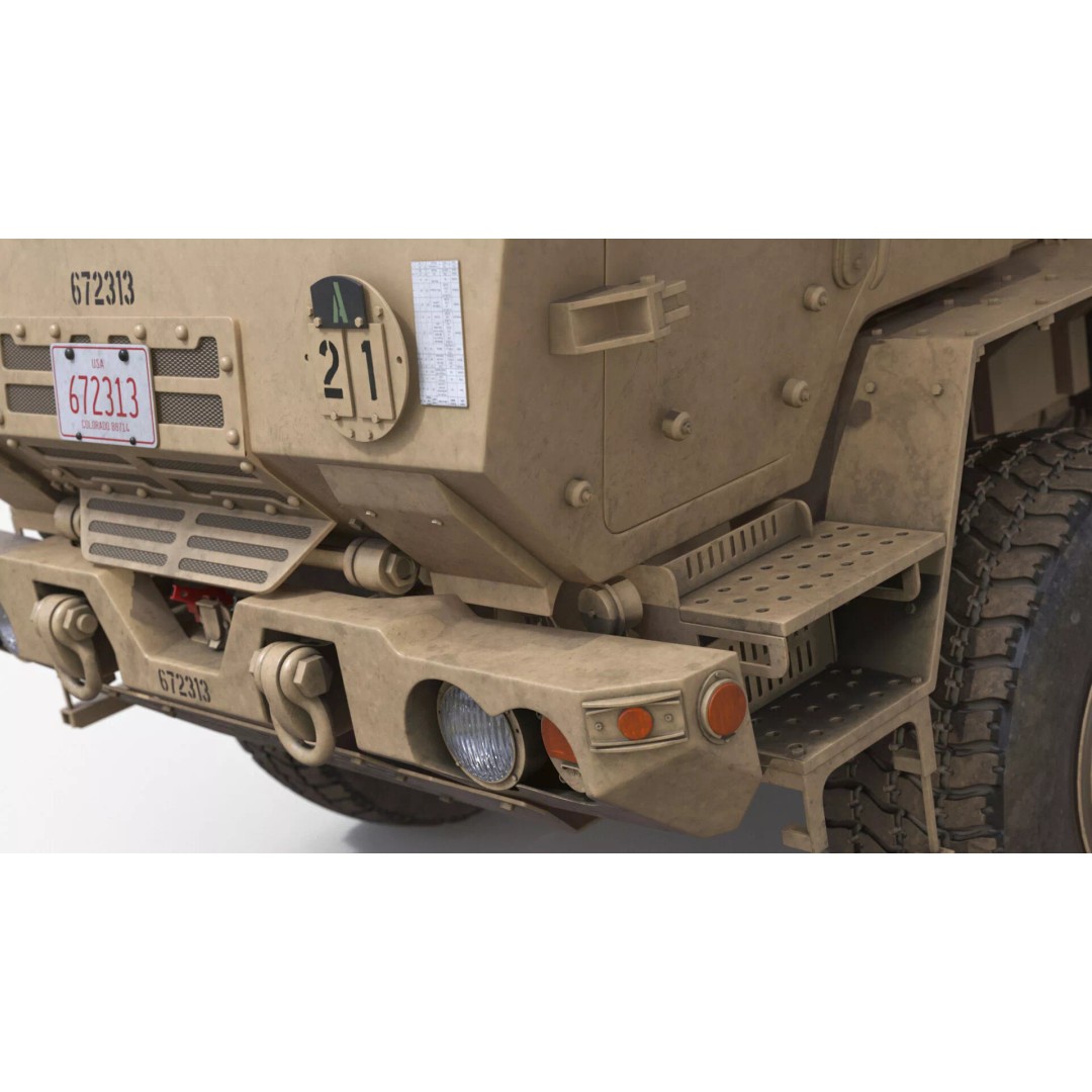 Military Mobile Command Truck 3D Model – PBR Game-Ready Vehicle, FBX - View 17