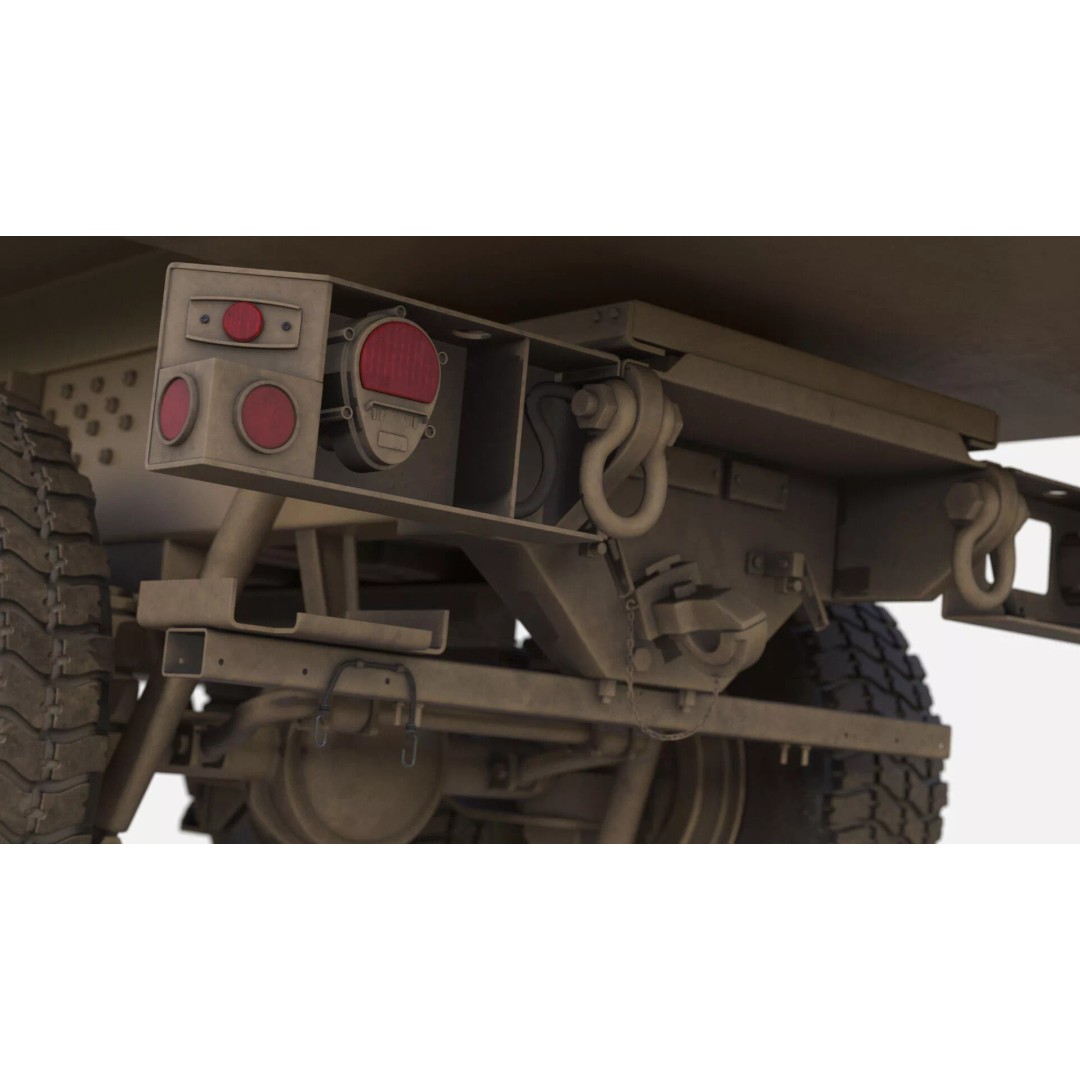 Military Mobile Command Truck 3D Model – PBR Game-Ready Vehicle, FBX - View 18
