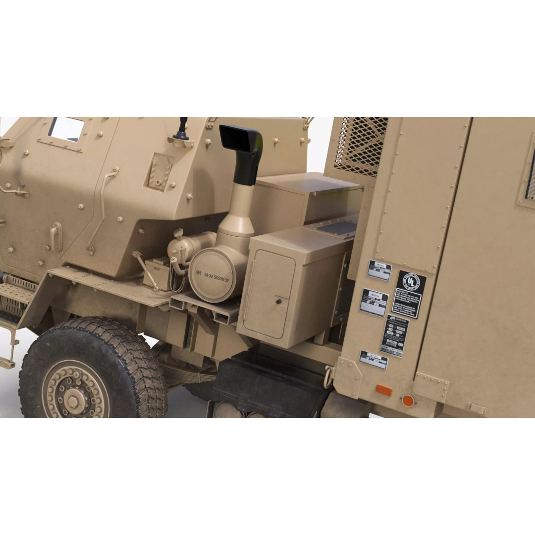 Military Mobile Command Truck 3D Model – PBR Game-Ready Vehicle, FBX - View 20