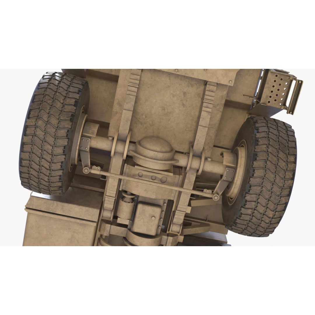 Military Mobile Command Truck 3D Model – PBR Game-Ready Vehicle, FBX - View 21