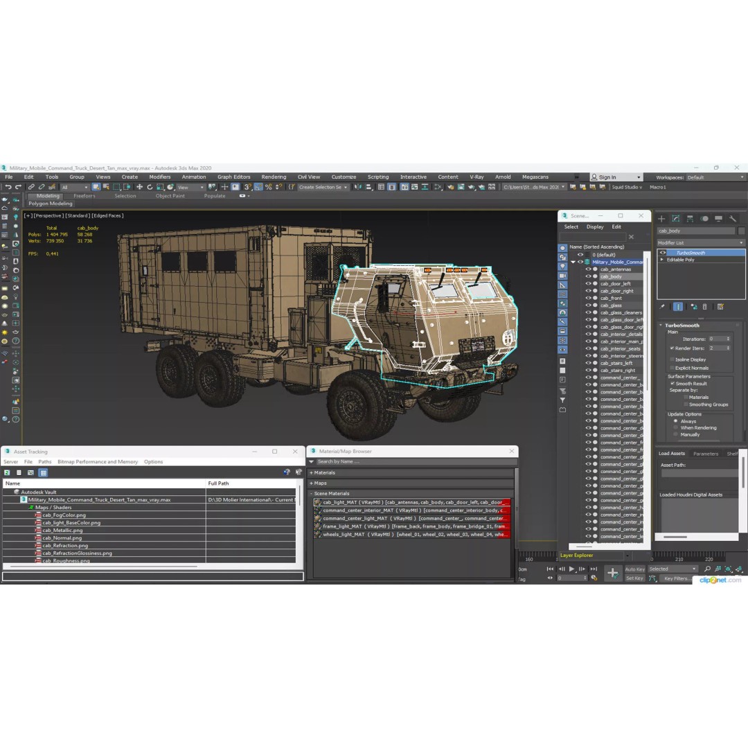 Military Mobile Command Truck 3D Model – PBR Game-Ready Vehicle, FBX - View 31