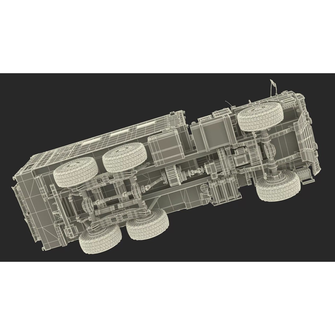 Military Mobile Command Truck 3D Model – PBR Game-Ready Vehicle, FBX - View 34