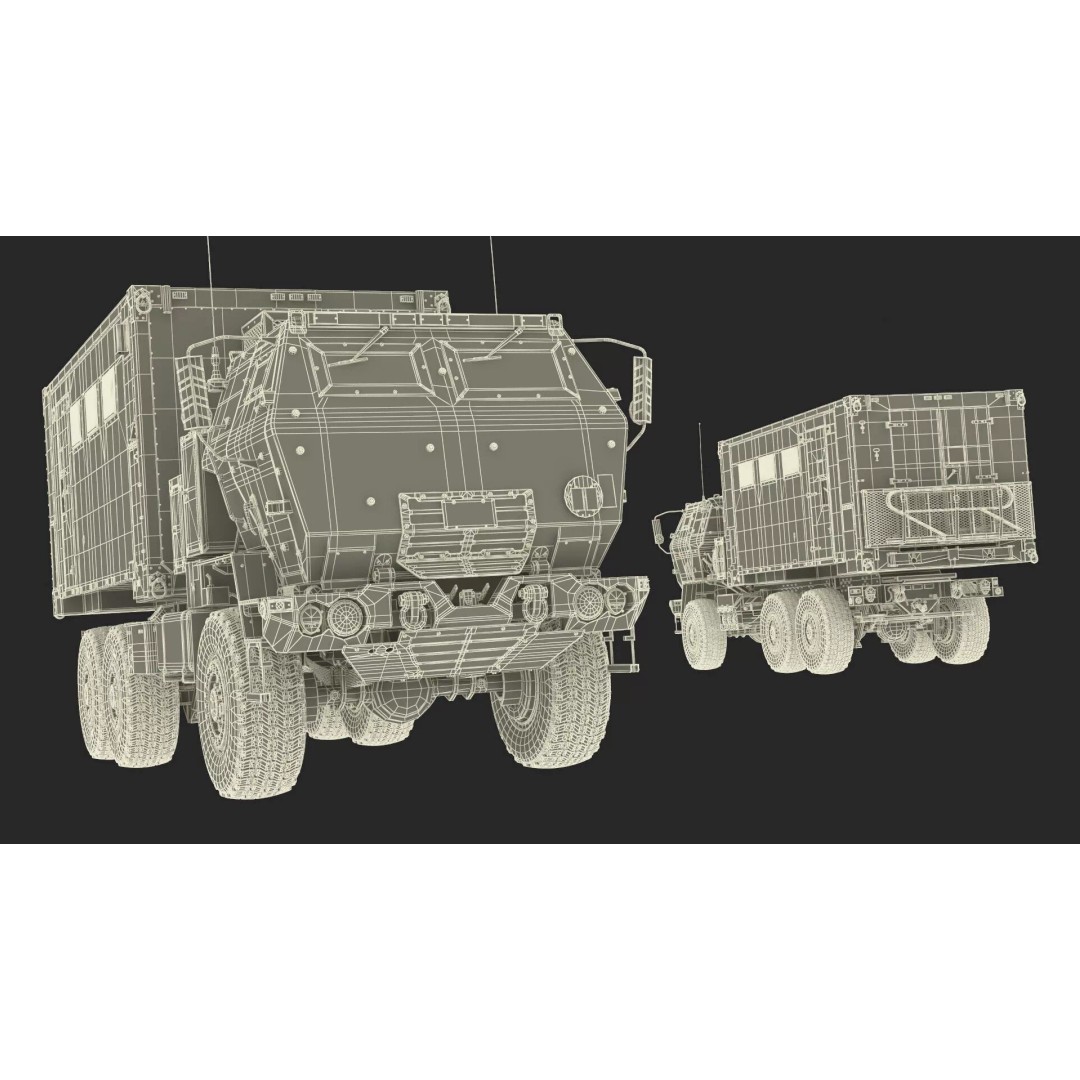 Military Mobile Command Truck 3D Model – PBR Game-Ready Vehicle, FBX - View 35
