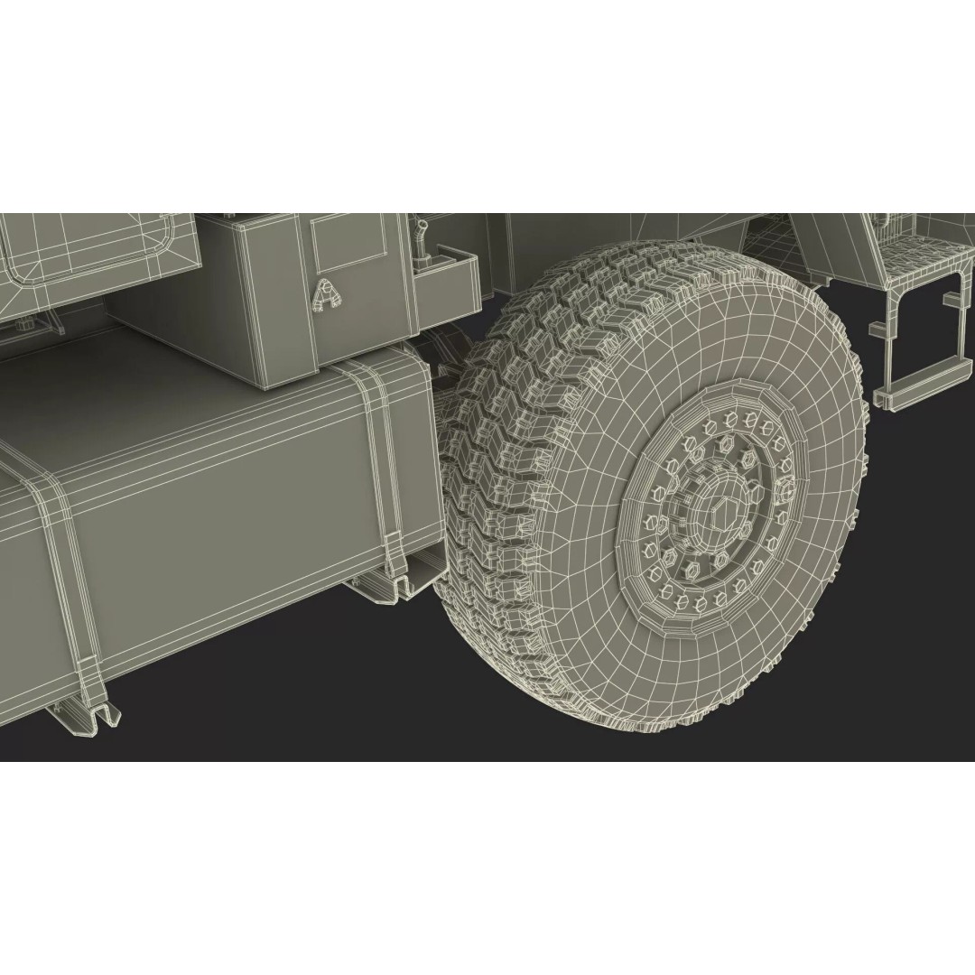 Military Mobile Command Truck 3D Model – PBR Game-Ready Vehicle, FBX - View 36