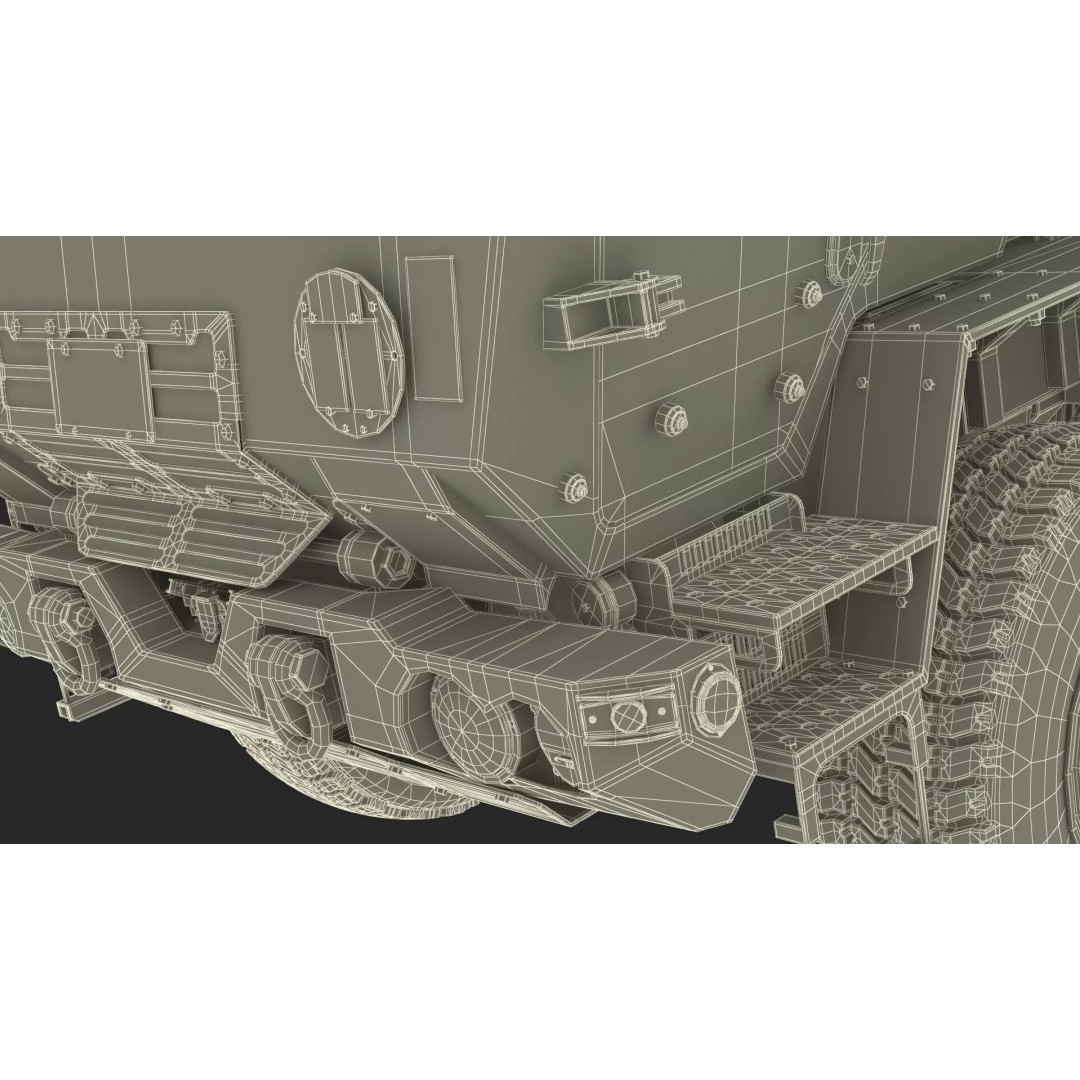 Military Mobile Command Truck 3D Model – PBR Game-Ready Vehicle, FBX - View 37