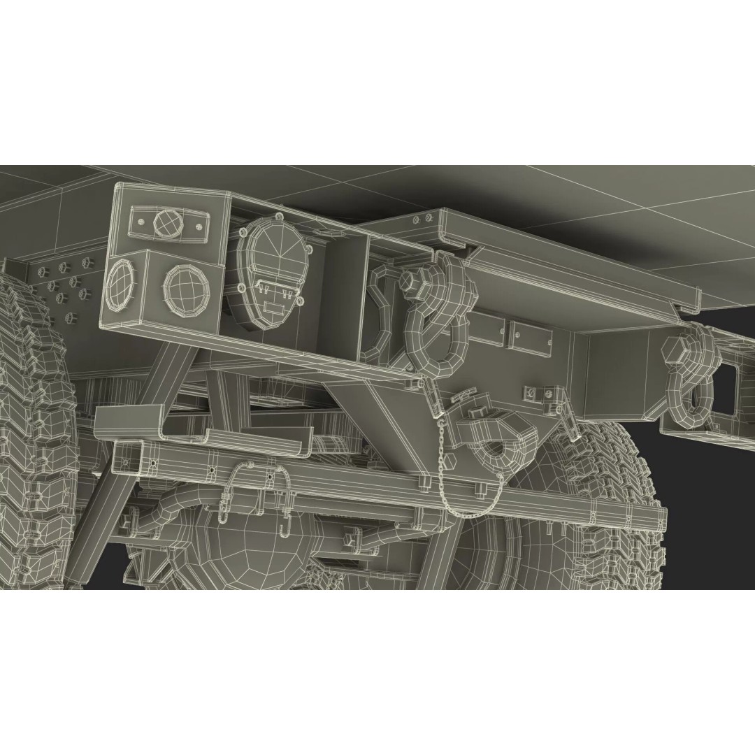 Military Mobile Command Truck 3D Model – PBR Game-Ready Vehicle, FBX - View 38