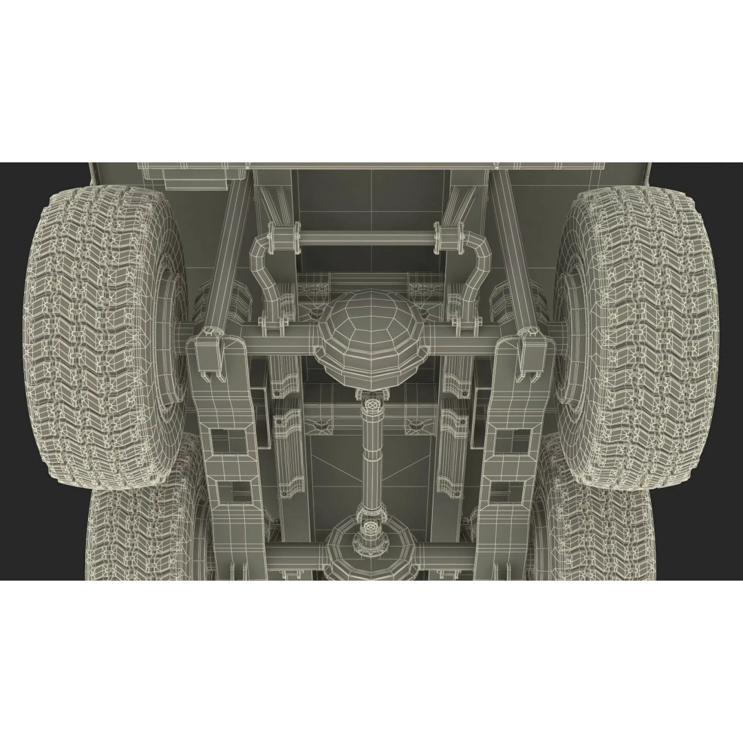 Military Mobile Command Truck 3D Model – PBR Game-Ready Vehicle, FBX - View 42