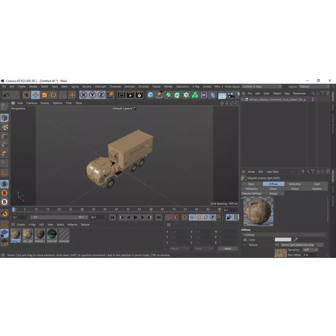 Military Mobile Command Truck 3D Model – PBR Game-Ready Vehicle, FBX - View 44