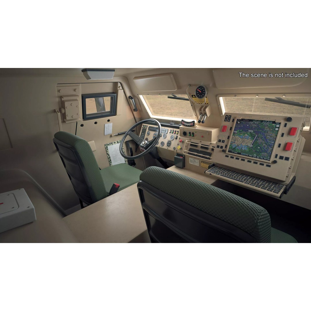 Military Mobile Command Truck 3D Model – PBR Game-Ready Vehicle, FBX - View 6