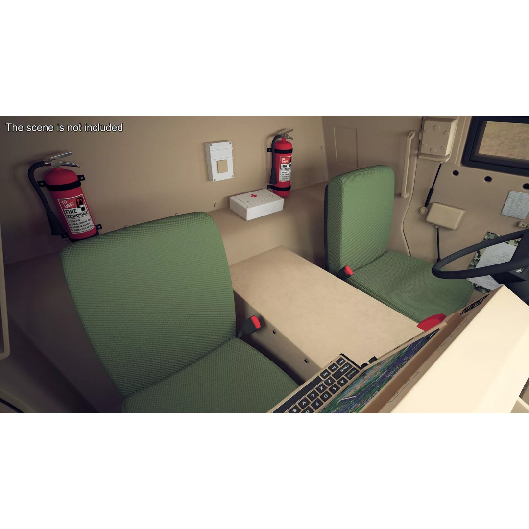 Military Mobile Command Truck 3D Model – PBR Game-Ready Vehicle, FBX - View 8