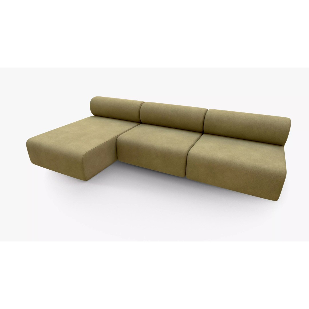 Sofa Oak 3D Model – Low Poly PBR Furniture Asset, FBX - View 2