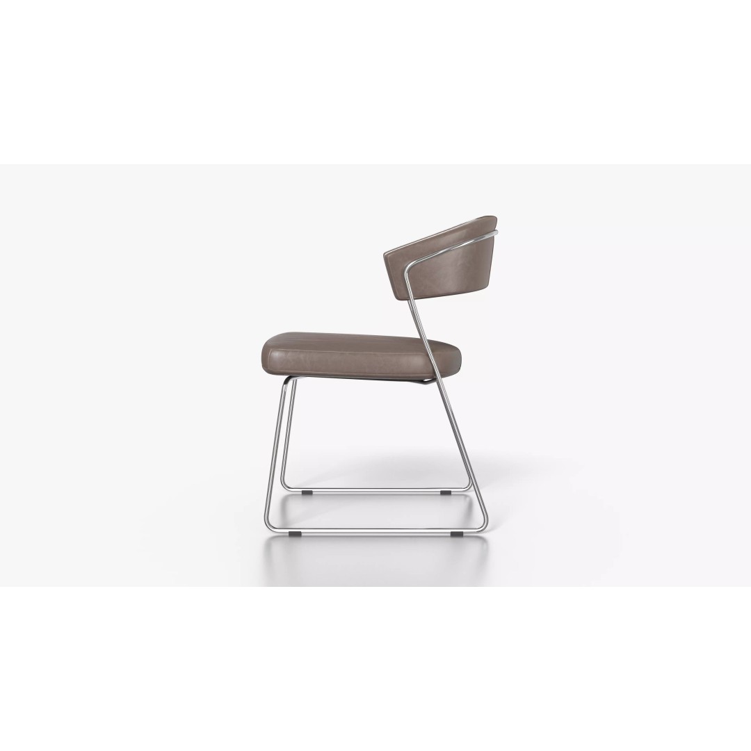 Steel Edge Chair 3D Model – Low Poly Furniture Asset, FBX - View 3