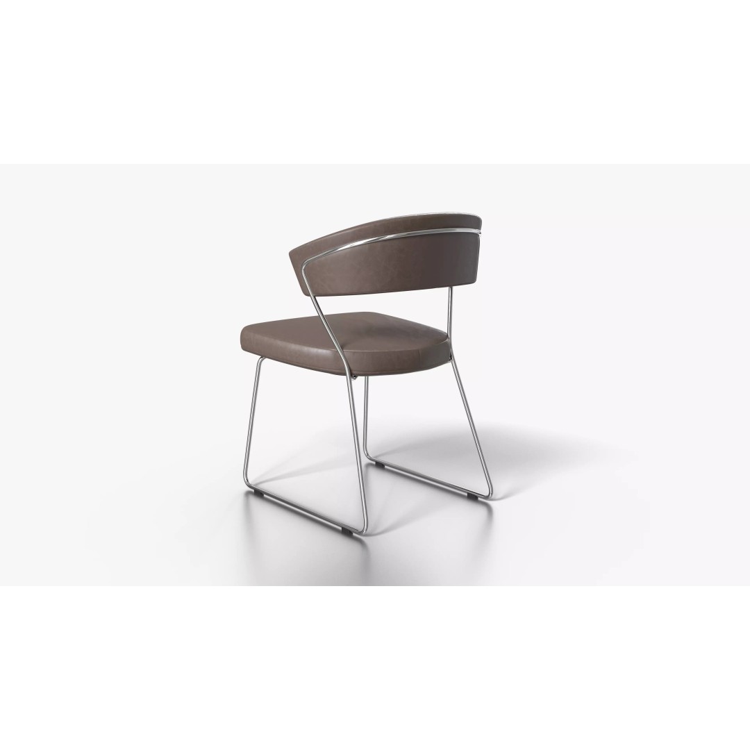 Steel Edge Chair 3D Model – Low Poly Furniture Asset, FBX - View 4