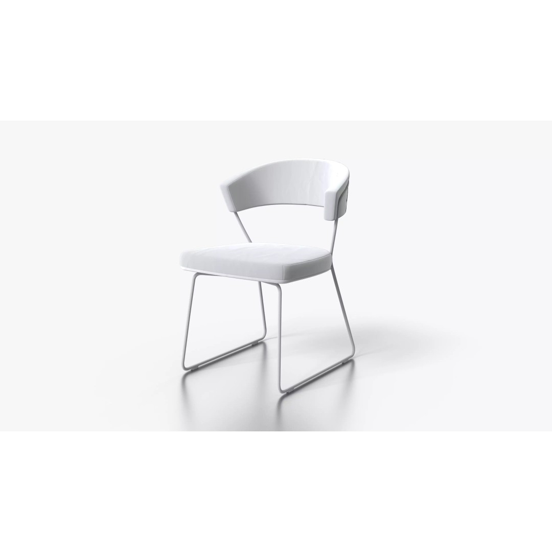 Steel Edge Chair 3D Model – Low Poly Furniture Asset, FBX - View 8