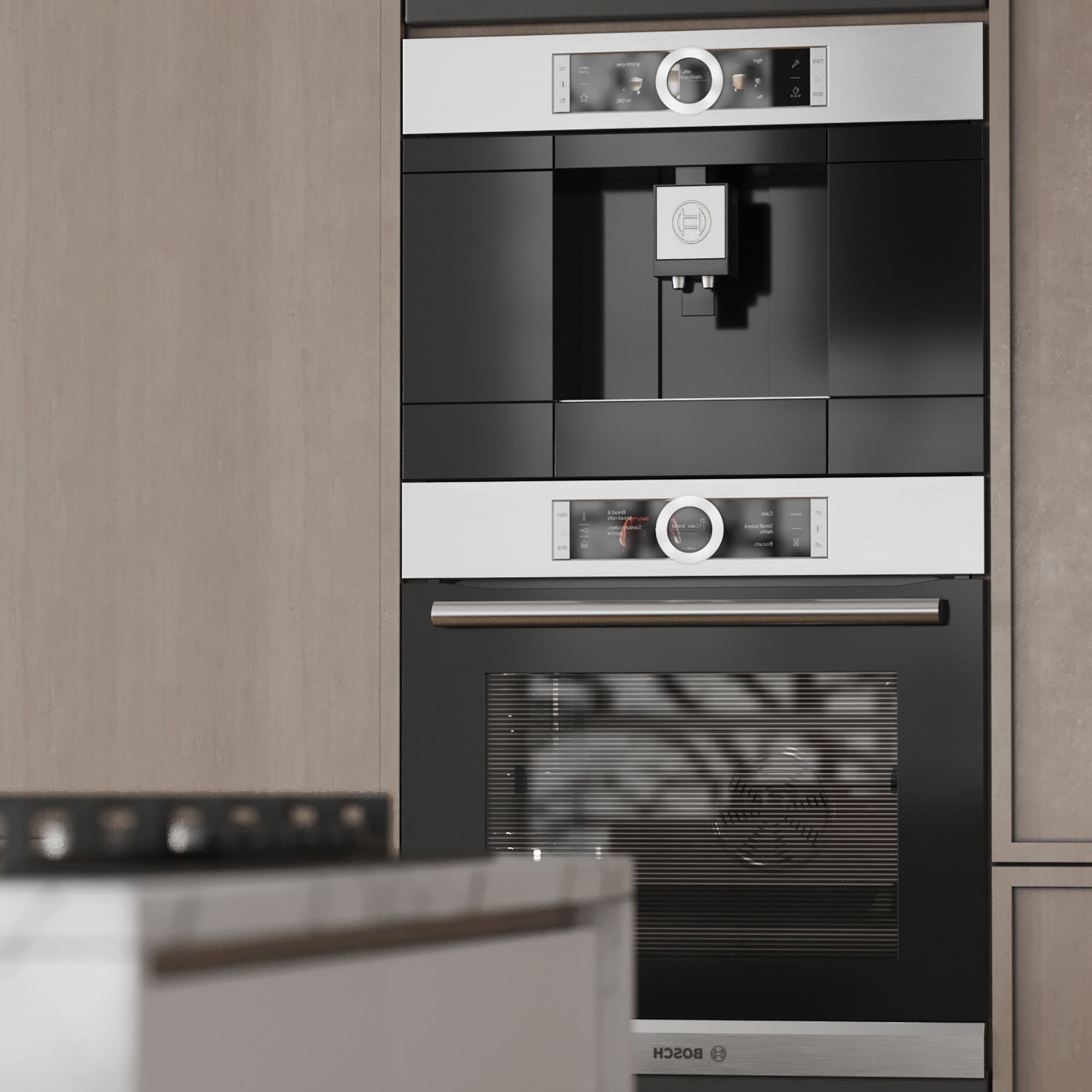 Modern L Shape Kitchen with Island - Game-Ready 3D Model - View 7