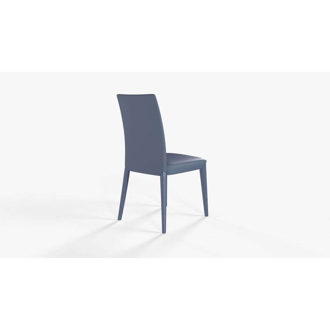 Gray Fabric Chair 3D Model – High Quality Dining Furniture, FBX - View 4