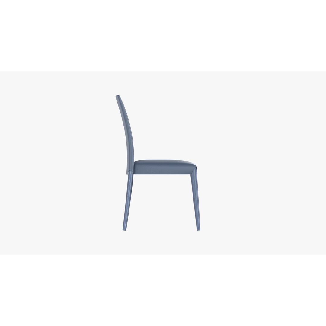 Gray Fabric Chair 3D Model – High Quality Dining Furniture, FBX - View 6