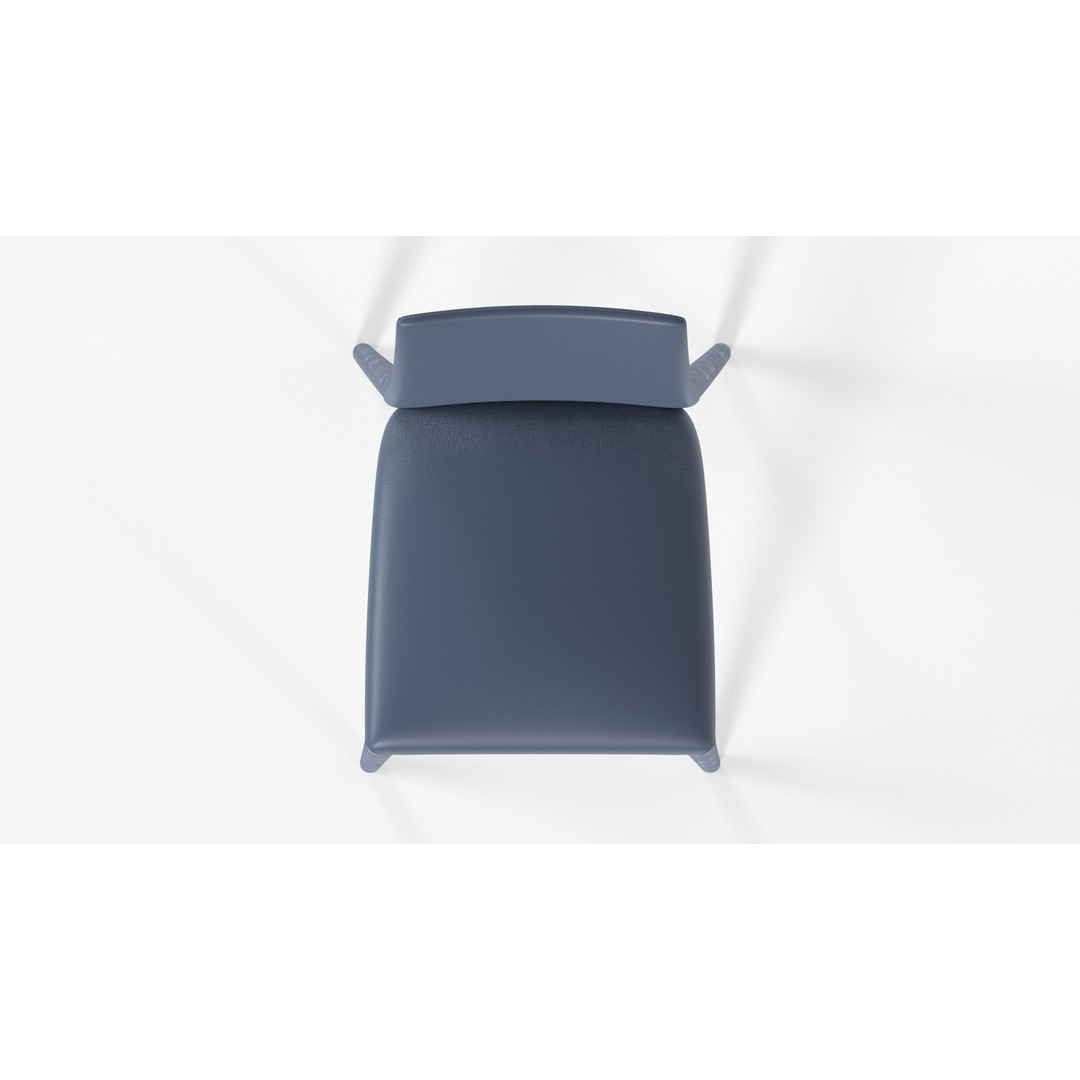 Gray Fabric Chair 3D Model – High Quality Dining Furniture, FBX - View 7