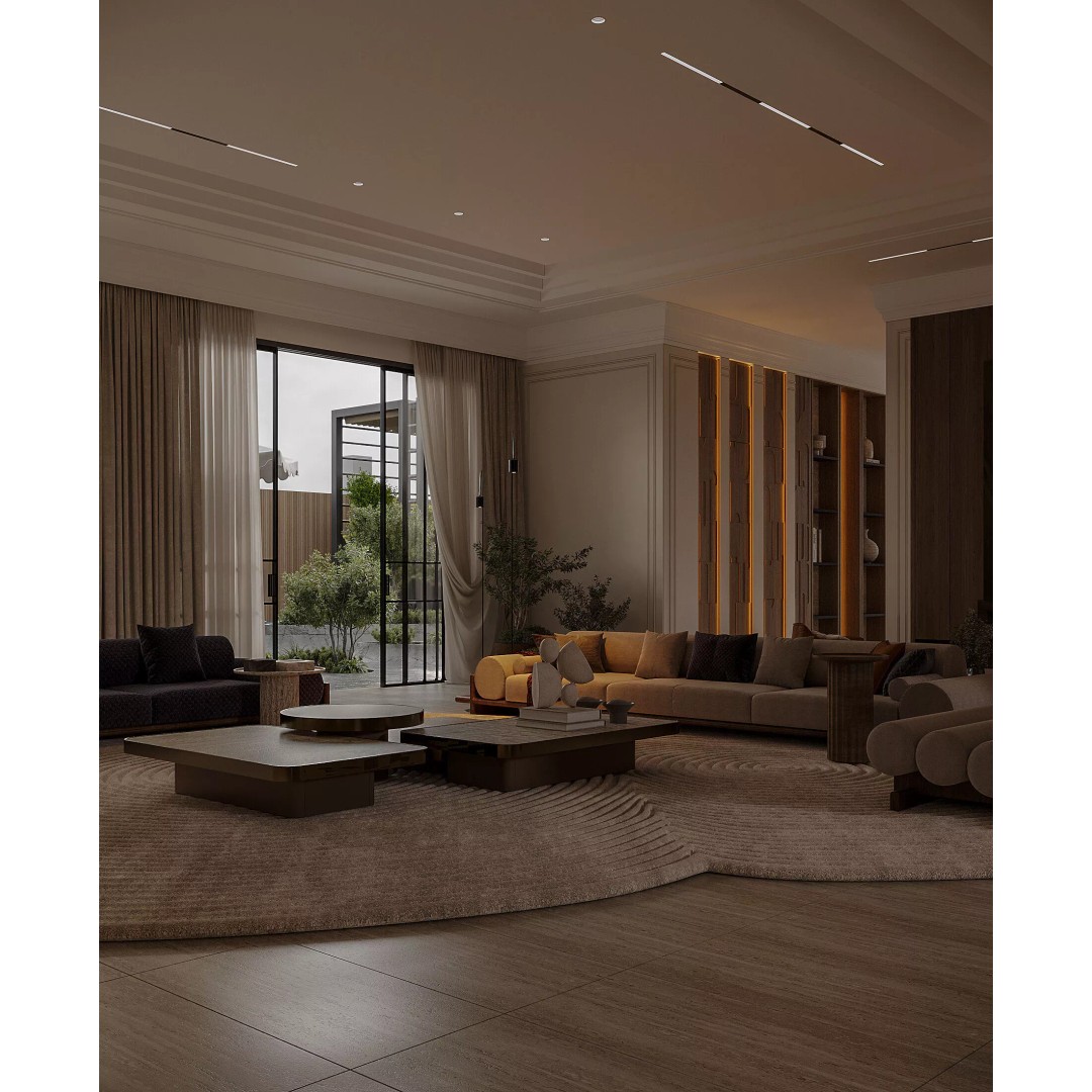 Modern Living Room & Kitchen 3D Model – Luxurious Interior Design, FBX - View 16