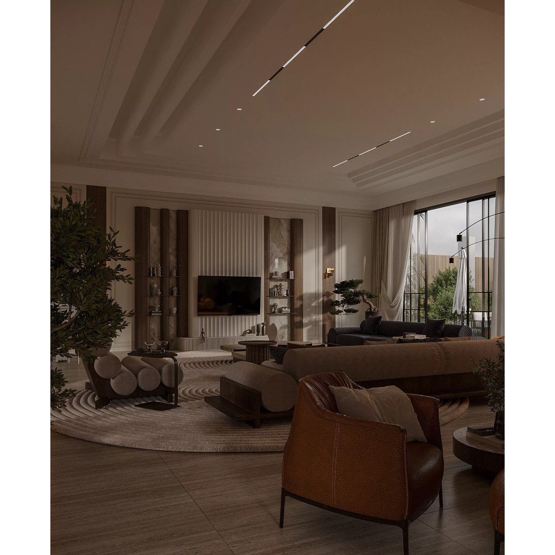 Modern Living Room & Kitchen 3D Model – Luxurious Interior Design, FBX - View 17