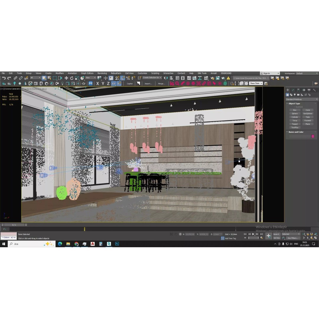 Modern Living Room & Kitchen 3D Model – Luxurious Interior Design, FBX - View 33