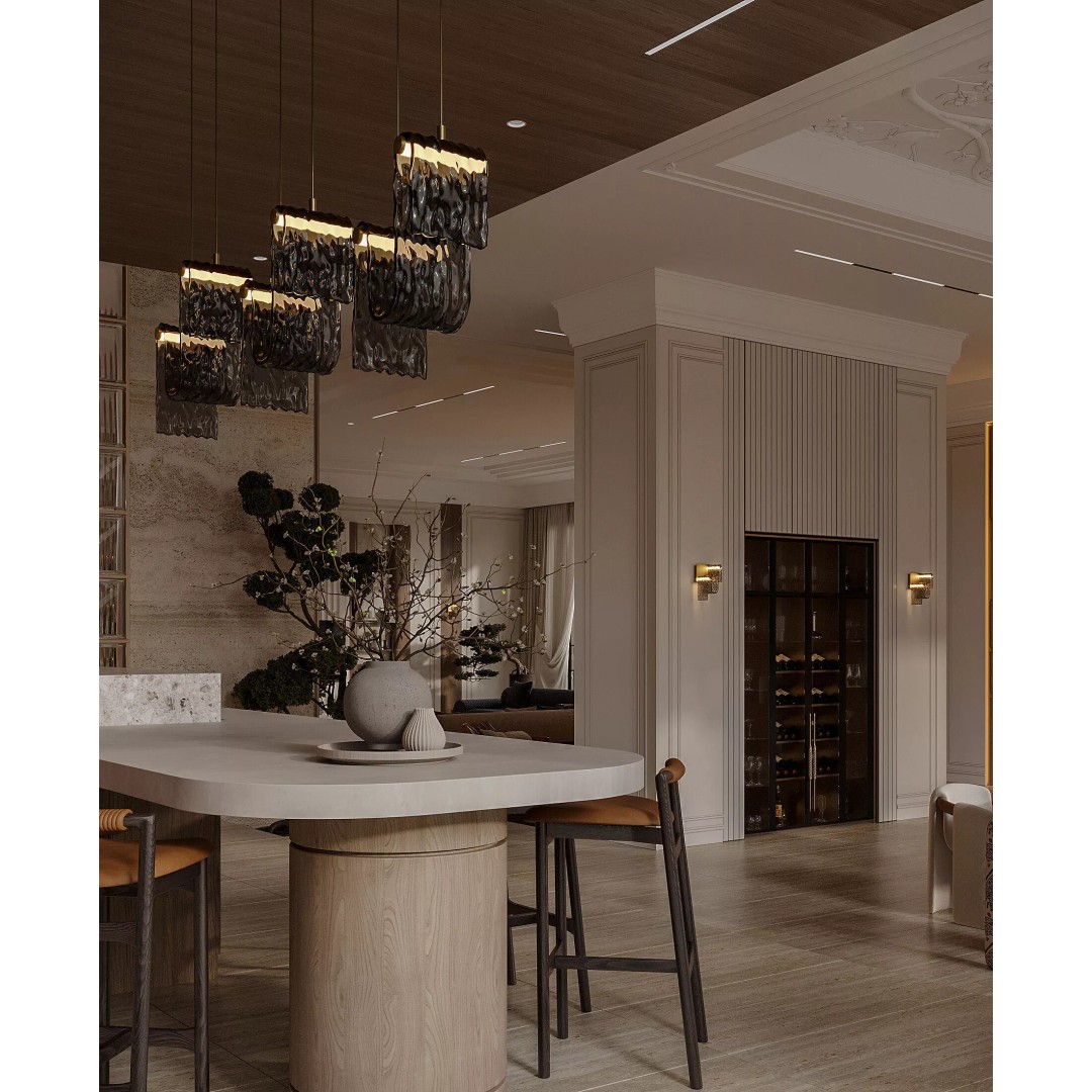 Modern Living Room & Kitchen 3D Model – Luxurious Interior Design, FBX - View 7