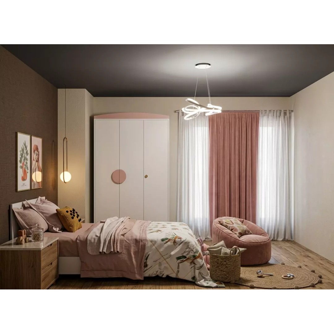 Modern Kids Bedroom 3D Model – Low Poly Interior with Cozy Decor - View 3