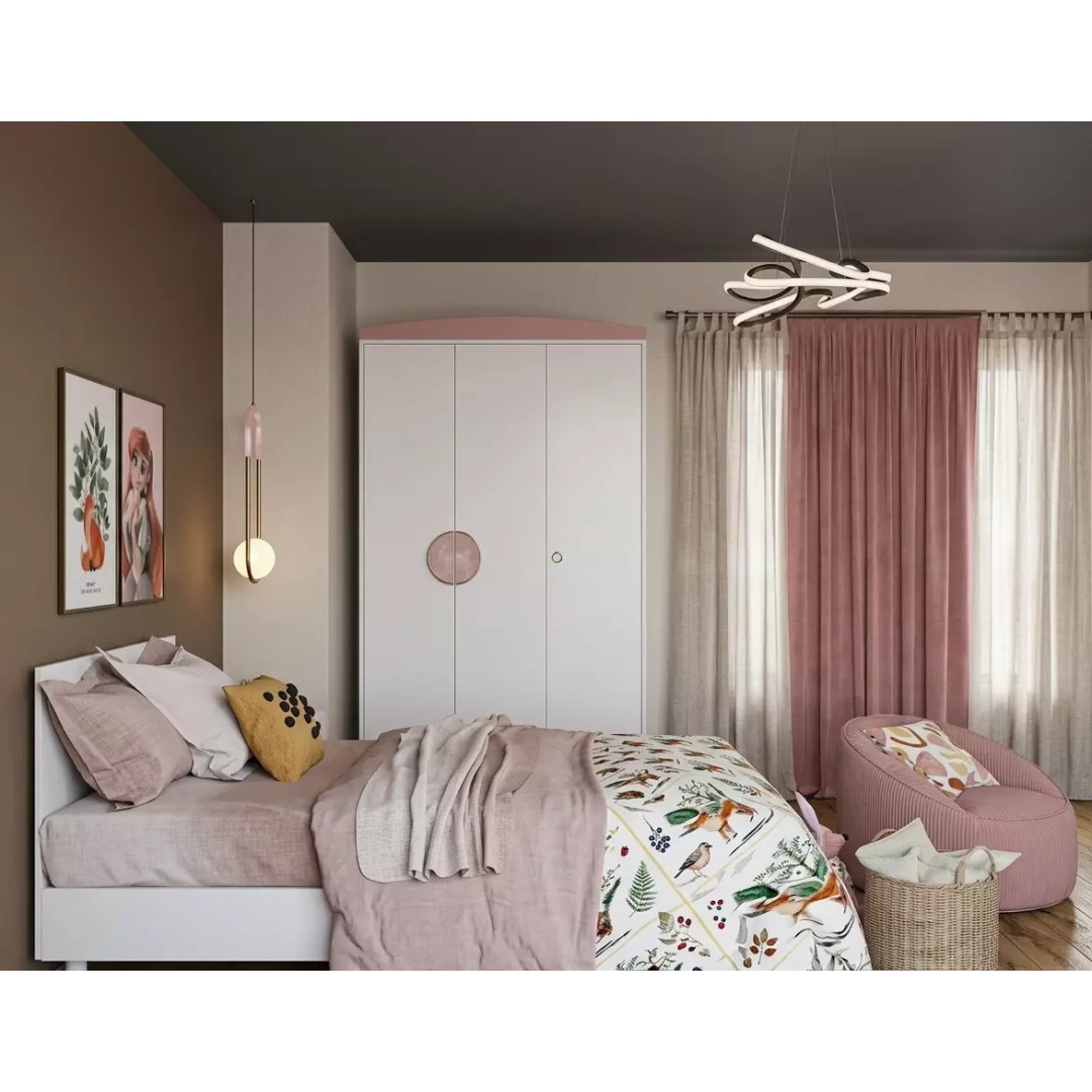 Modern Kids Bedroom 3D Model – Low Poly Interior with Cozy Decor - View 5