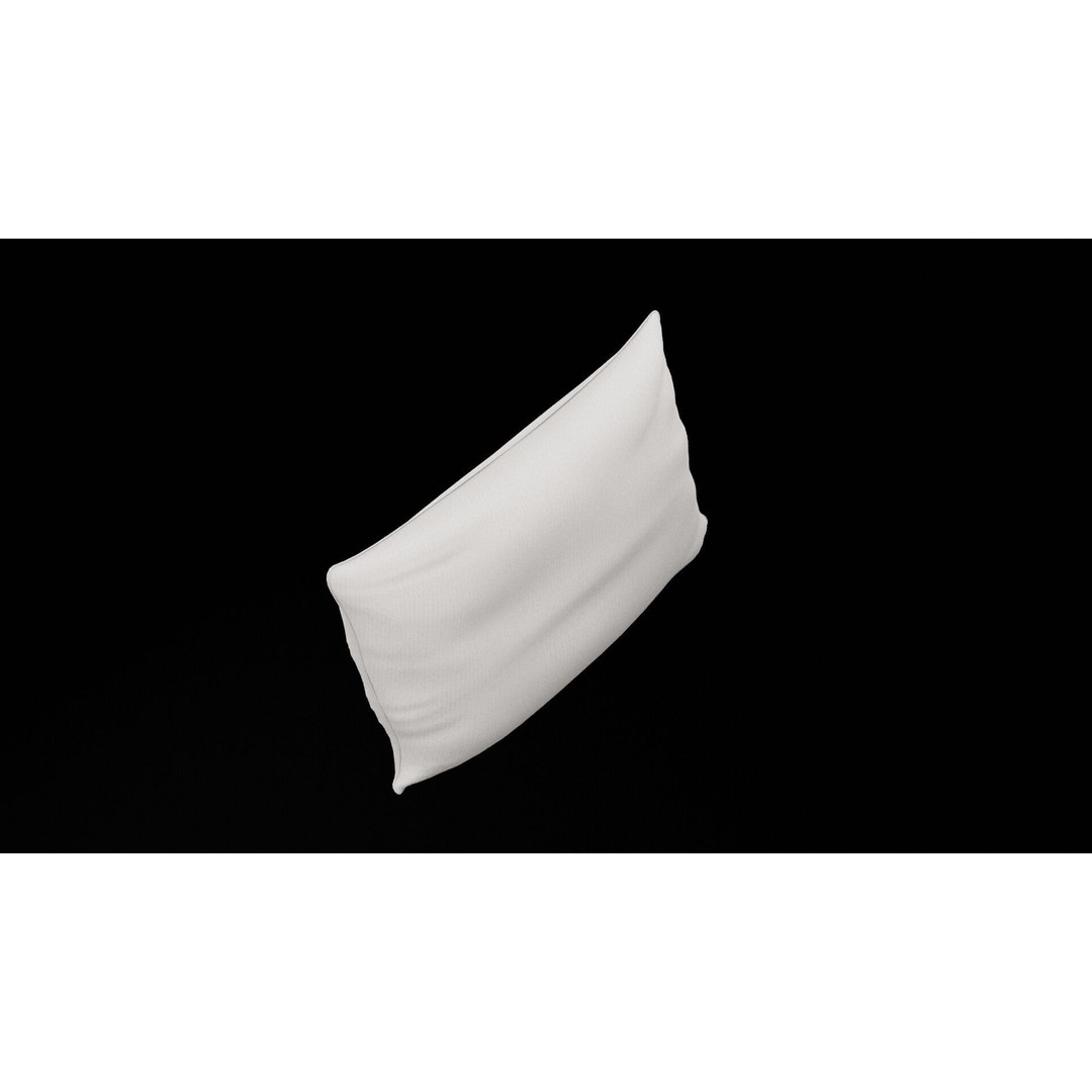 Bedroom Pillow 3D Model – Low Poly Furniture Asset, FBX, PBR - View 3