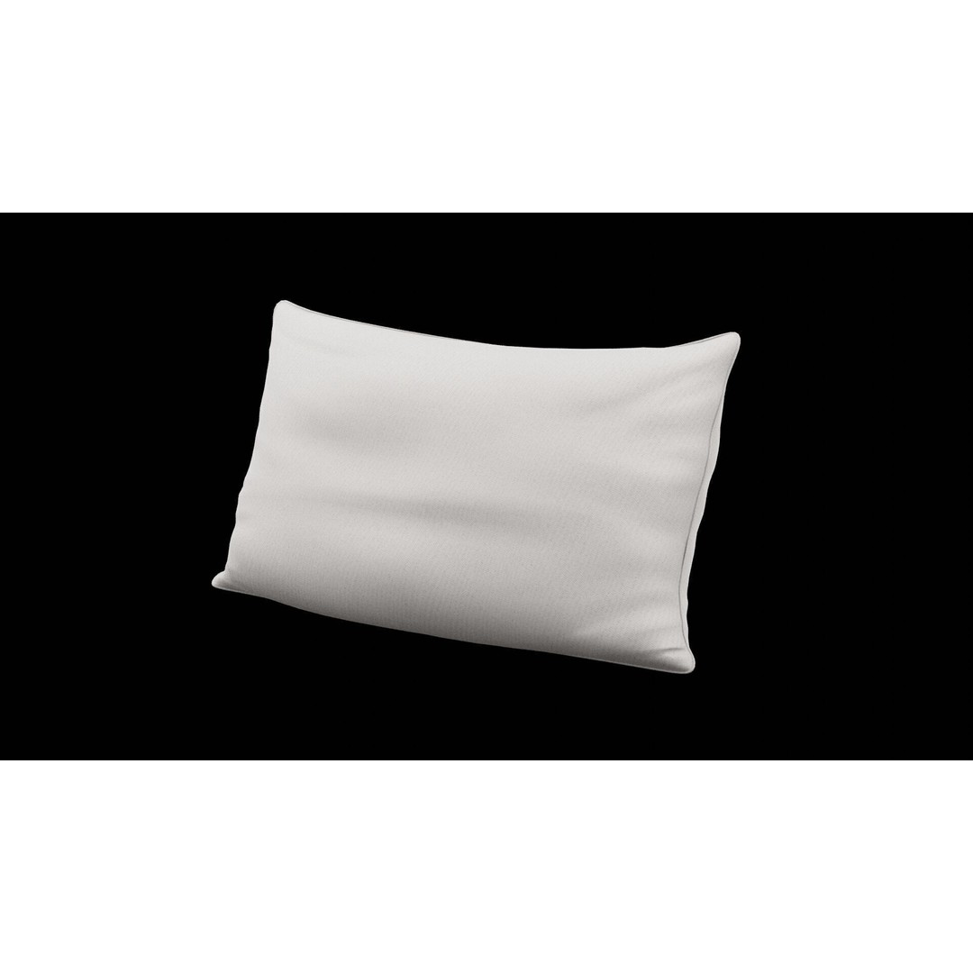 Bedroom Pillow 3D Model – Low Poly Furniture Asset, FBX, PBR - View 4