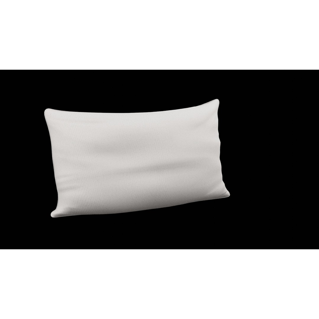 Bedroom Pillow 3D Model – Low Poly Furniture Asset, FBX, PBR - View 7